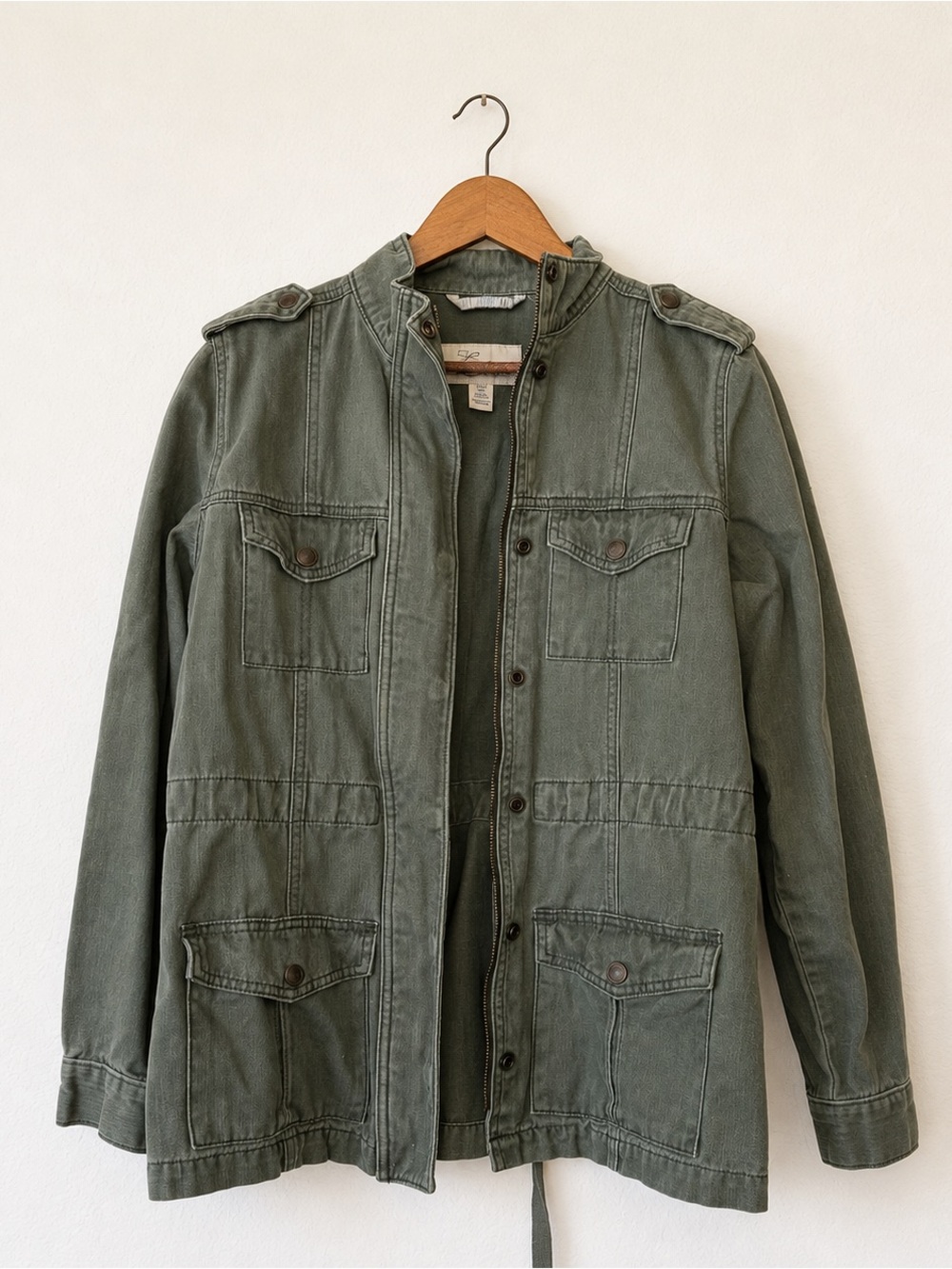Levi’s Olive Green Utility Field Jacket Military Safari Cargo Women’s Medium